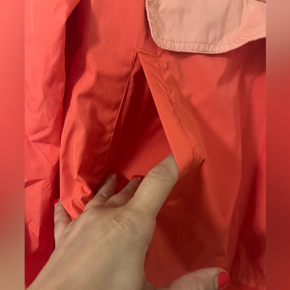 NWT Lauren James Coral Peach windbreaker jacket rollaway hood size XXL (M126) - Picture 3 of 8